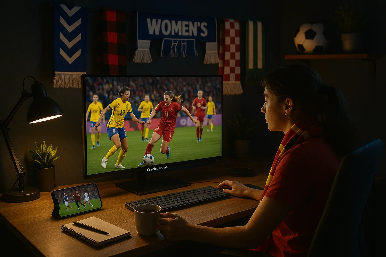 woman soccer crackstream